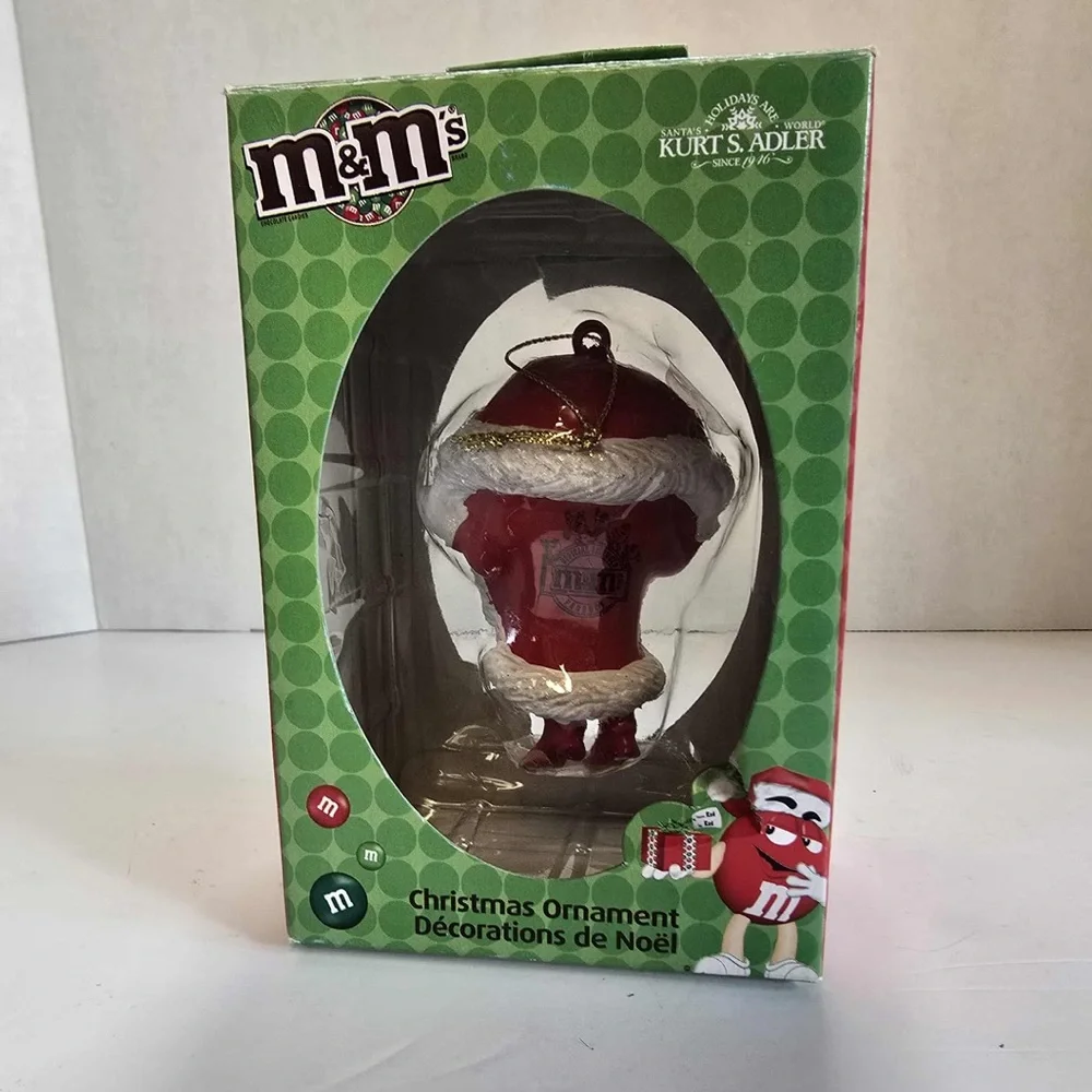 Kurt S. Adler M&M's Christmas ornament Green M&M Santa hat - Picture 2 of 3